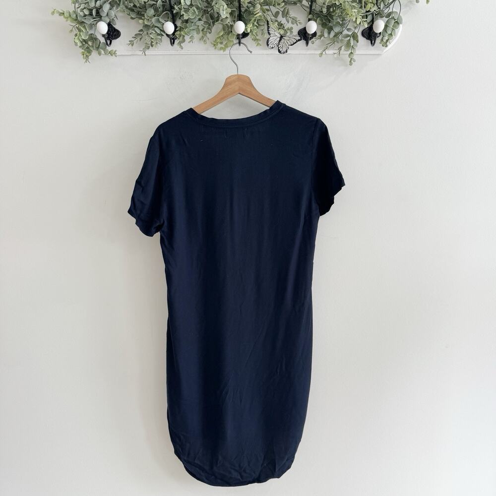 Bella Dahl Navy 100% Rayon Shirt Dress Oversized XS 22-4731 - Picture 4 of 4